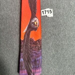 Ralph Marlin Harley Davidson Eagle Pattern Tie